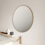 UNICASA FMR-60-BG ALUMINUM FRAMED ROUND MIRROR 600MM BRUSHED GOLD