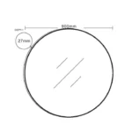 UNICASA FMR-90-MB ALUMINUM FRAMED ROUND MIRROR 900MM BRUSHED GOLD