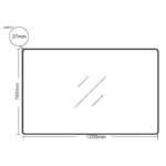UNICASA FMS-75120-BG ALUMINUM FRAMED RECTANGLE MIRROR 1200x750MM BRUSHED GOLD