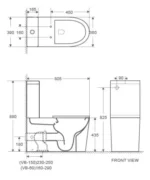 UNICASA PCP-T3C PANI CARE ACCESSIBLE BACK TO WALL RIMLESS TOILET SUITE