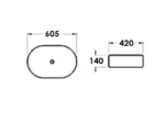 Inspire-IS4059-Artis Oval 605x420x140 Basin