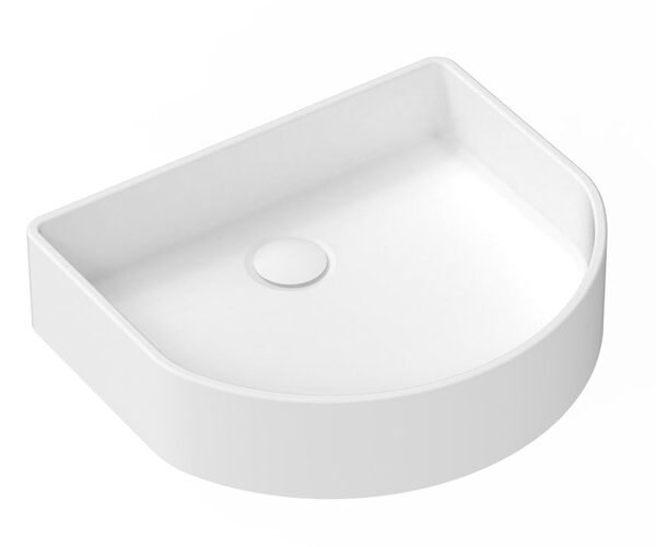 ADP TOPCASM4136GW ARCH FLUTED ABOVE COUNTER BASIN GLOSS WHITE