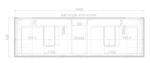 ABS RIVA FS1500D-AO BALI FLUTED FREESTANDING VANITY 1500MM DOUBLE BOWL AMERICAN OAK