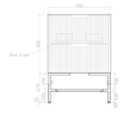 ABS RIVA FS600-AO BALI FLUTED FREESTANDING VANITY 600MM AMERICAN OAK