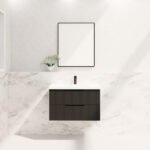 ABS RIVA WH900-MB BALI FLUTED WALL HUNG VANITY 900MM MATTE BLACK