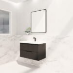ABS RIVA WH900-MB BALI FLUTED WALL HUNG VANITY 900MM MATTE BLACK