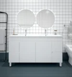 UNICASA BIP-150L-GW BIANCA FREESTANDING PVC VANITY 1500MM GLOSS WHITE
