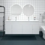 UNICASA BIP-150W-GW BIANCA WALL HUNG PVC VANITY 1500MM GLOSS WHITE