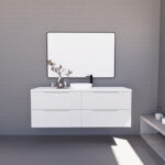 ABS RIVA WH1200-MW BALI FLUTED WALL HUNG VANITY 1200MM SINGLE BOWL MATTE WHITE