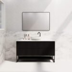 ABS RIVA FS1500-MB BALI FLUTED FREESTANDING VANITY 1500MM SINGLE BOWL MATTE BLACK