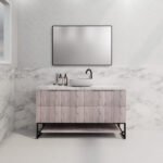 ABS RIVA FS1500-WO BALI FLUTED FREESTANDING VANITY 1500MM SINGLE BOWL WHITE OAK