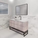 ABS RIVA FS1500-WO BALI FLUTED FREESTANDING VANITY 1500MM SINGLE BOWL WHITE OAK