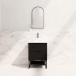 ABS RIVA FS600-MB BALI FLUTED FREESTANDING VANITY 600MM MATTE BLACK