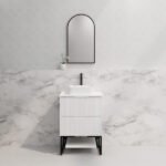 ABS RIVA FS600-MW BALI FLUTED FREESTANDING VANITY 600MM MATTE WHITE