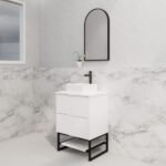 ABS RIVA FS600-MW BALI FLUTED FREESTANDING VANITY 600MM MATTE WHITE