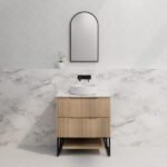 ABS RIVA FS750-AO BALI FLUTED FREESTANDING VANITY 750MM AMERICAN OAK