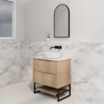 ABS RIVA FS750-AO BALI FLUTED FREESTANDING VANITY 750MM AMERICAN OAK
