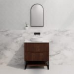 ABS RIVA FS750-BR BALI FLUTED FREESTANDING VANITY 750MM BROWN OAK
