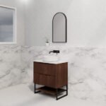 ABS RIVA FS750-BR BALI FLUTED FREESTANDING VANITY 750MM BROWN OAK