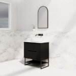 ABS RIVA FS750-MB BALI FLUTED FREESTANDING VANITY 750MM MATTE BLACK