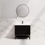 ABS RIVA FS900-MB BALI FLUTED FREESTANDING VANITY 900MM MATTE BLACK