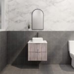 ABS RIVA WH600-WO BALI FLUTED WALL HUNG VANITY 600MM WHITE OAK