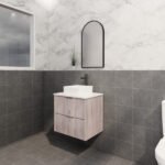 ABS RIVA WH600-WO BALI FLUTED WALL HUNG VANITY 600MM WHITE OAK