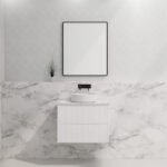 ABS RIVA WH750-MW BALI FLUTED WALL HUNG VANITY 750MM MATTE WHITE