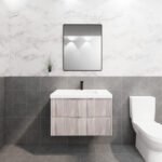 ABS RIVA WH900-WO BALI FLUTED WALL HUNG VANITY 900MM WHITE OAK