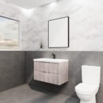 ABS RIVA WH900-WO BALI FLUTED WALL HUNG VANITY 900MM WHITE OAK