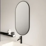 UNICASA FMO-9050-MB ALUMINUM FRAMED OVAL MIRROR 500x900MM MATTE BLACK