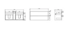 UNICASA HE-120W-TO HERA WALL HUNG VANITY 1200MM TAS OAK