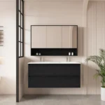UNICASA HE-120W-BO HERA WALL HUNG VANITY 1200MM BLACK OAK