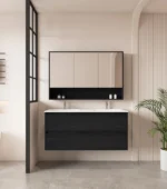 UNICASA HE-120W-BO HERA WALL HUNG VANITY 1200MM BLACK OAK