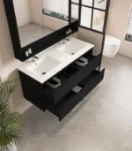 UNICASA HE-120W-BO HERA WALL HUNG VANITY 1200MM BLACK OAK