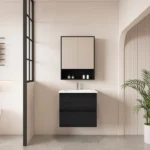 UNICASA HE-60W-BO HERA WALL HUNG VANITY 600MM BLACK OAK