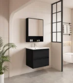 UNICASA HE-60W-BO HERA WALL HUNG VANITY 600MM BLACK OAK