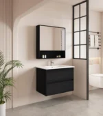 UNICASA HE-75W-BO HERA WALL HUNG VANITY 750MM BLACK OAK