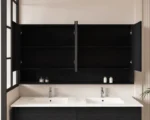 UNICASA HES-1504-BO HERA SHAVING CABINET 1500MM BLACK OAK