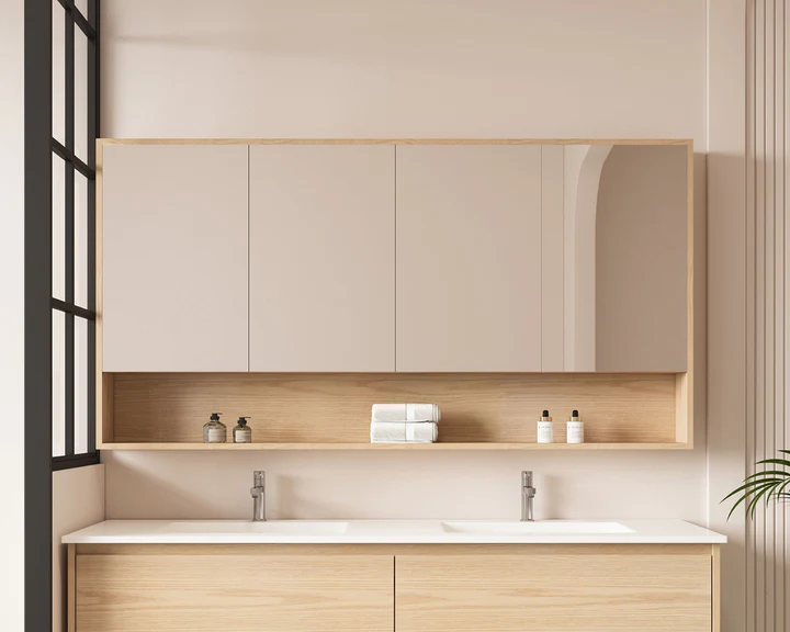 UNICASA HES-1504-TO HERA SHAVING CABINET 1500MM TAS OAK
