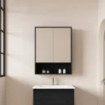 UNICASA HES-602-BO HERA SHAVING CABINET 600MM BLACK OAK