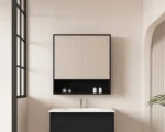 UNICASA HES-752-BO HERA SHAVING CABINET 750MM BLACK OAK
