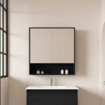 UNICASA HES-752-BO HERA SHAVING CABINET 750MM BLACK OAK
