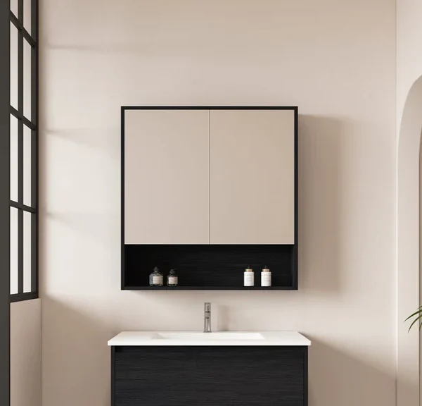 UNICASA HES-752-BO HERA SHAVING CABINET 750MM BLACK OAK