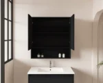 UNICASA HES-752-BO HERA SHAVING CABINET 750MM BLACK OAK