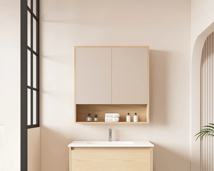 UNICASA HES-752-TO HERA SHAVING CABINET 750MM TAS OAK
