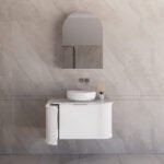 ABS RIVA 900-MW HOUSTON CURVE WALL HUNG VANITY 900MM MATTE WHITE
