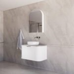 ABS RIVA 900-MW HOUSTON CURVE WALL HUNG VANITY 900MM MATTE WHITE
