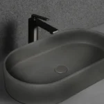 INFINITY IF-IC001 OVAL ABOVE COUNTER CONCRETE BASIN MATTE GREY