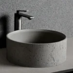 INFINITY IF-IC004 ROUND ABOVE COUNTER CONCRETE BASIN MATTE GREY